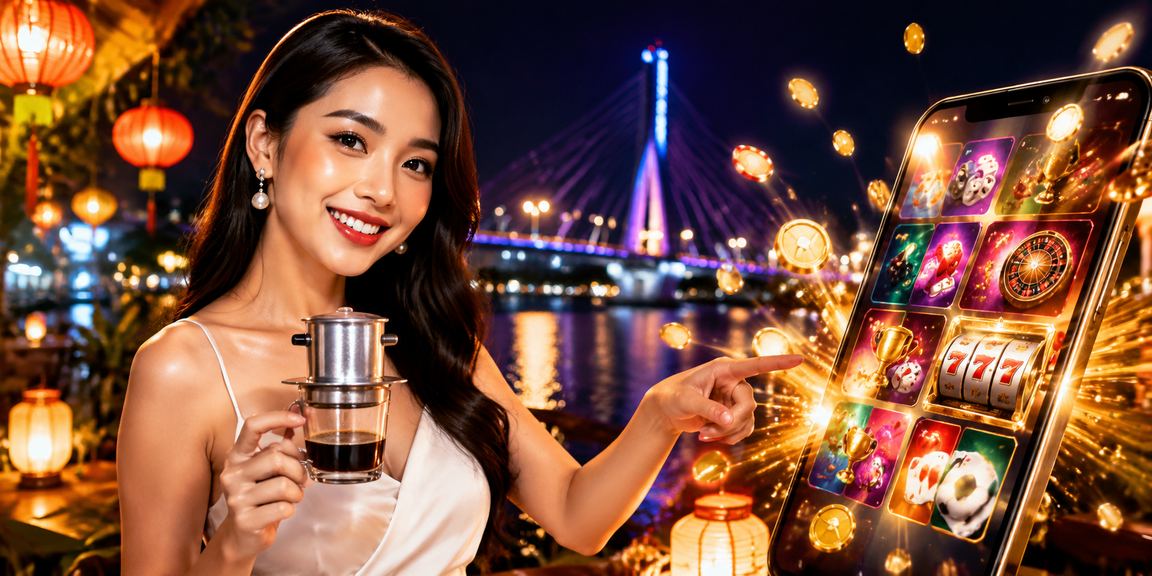 Người dùng đăng nhập 15kva trên điện thoại tại quán cà phê Hội An